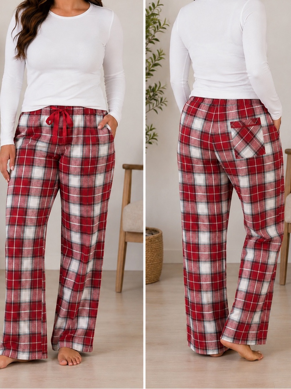 Denver Hayes Plaid Flannel Pajama Pants – Women’s Medium